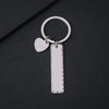 Basic Simple Style Customization Laser Engraving Long Strip 201 Stainless Steel Plating Unisex Bag Pendant Keychain