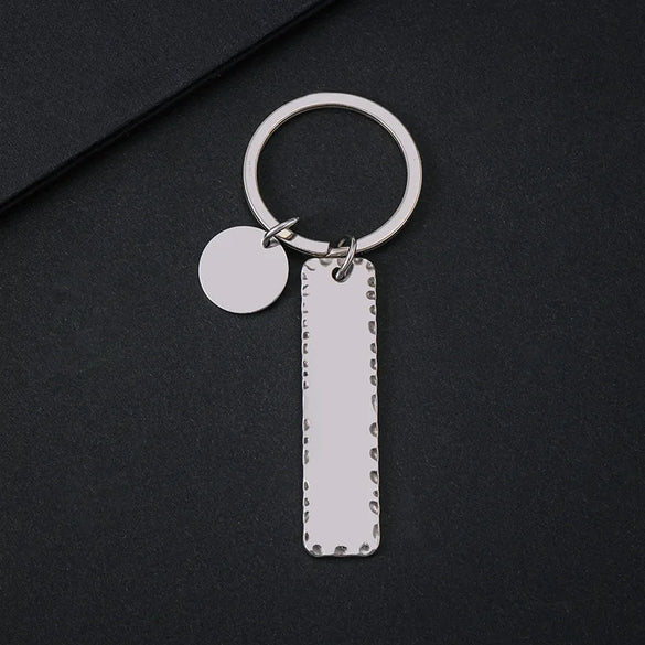 Basic Simple Style Customization Laser Engraving Long Strip 201 Stainless Steel Plating Unisex Bag Pendant Keychain