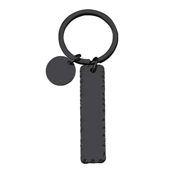 Basic Simple Style Customization Laser Engraving Long Strip 201 Stainless Steel Plating Unisex Bag Pendant Keychain