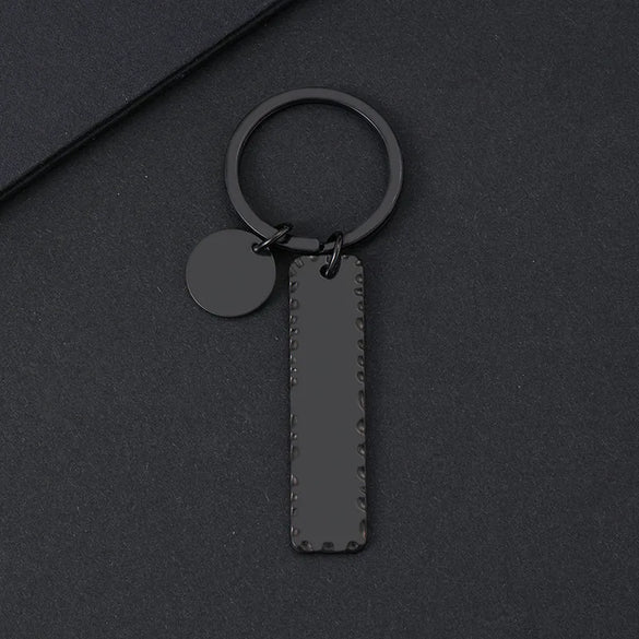 Basic Simple Style Customization Laser Engraving Long Strip 201 Stainless Steel Plating Unisex Bag Pendant Keychain