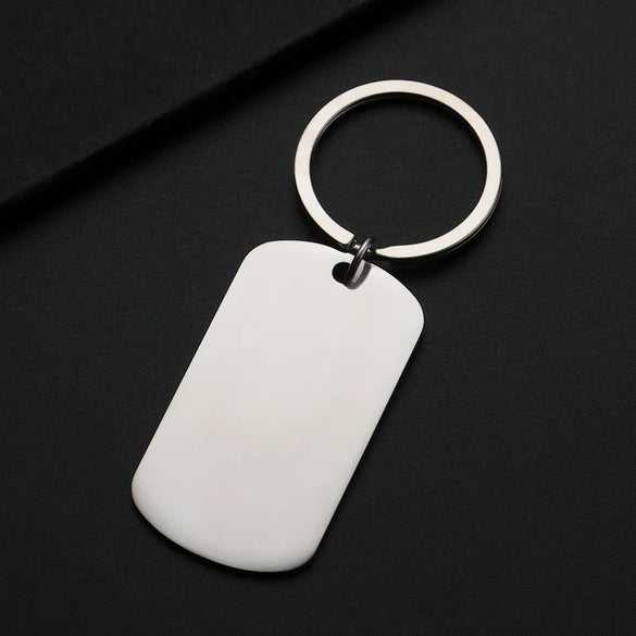 Basic Simple Style Geometric Customization Laser Engraving 201 Stainless Steel Plating Unisex Bag Pendant Keychain
