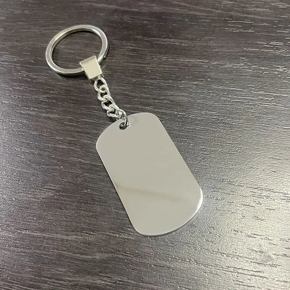 Basic Simple Style Geometric Customization Laser Engraving 201 Stainless Steel Plating Unisex Bag Pendant Keychain