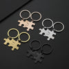 Basic Simple Style Jigsaw Customization Laser Engraving 201 Stainless Steel Plating Unisex Bag Pendant Keychain