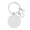 Basic Simple Style Round Star Customization Laser Engraving 201 Stainless Steel Plating Unisex Bag Pendant Keychain