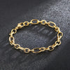 Basic Simple Style Solid Color Stainless Steel 18k Gold Plated Unisex Bracelets