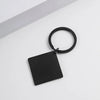 Basic Simple Style Square Customization Laser Engraving 201 Stainless Steel Plating Unisex Bag Pendant Keychain