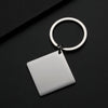 Basic Simple Style Square Customization Laser Engraving 201 Stainless Steel Plating Unisex Bag Pendant Keychain