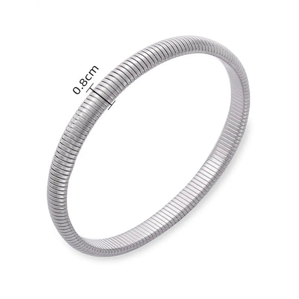 Basic Solid Color Classic Style Solid Color 304 Stainless Steel Wristband In Bulk