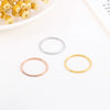 Titanium Steel 18K Gold Plated Rose Gold Plated Basic Inlay Solid Color Rhinestones Rings