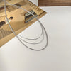 Basic Waves Sterling Silver White Gold Plated Three Layer Necklace In Bulk
