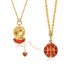 Basketball Necklace For Women Copper Electroplated Geometric Style O Chain