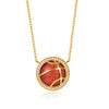 Basketball Necklace For Women Copper Electroplated Geometric Style O Chain