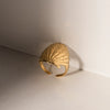 Beach Accessories Shell Ring Stainless Steel Electroplated 18K Gold Geometric Style