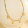 Beach Anklet Stainless Steel Multilayered Stacked Letter Geometric Style Unisex