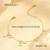 Beach Anklet Stainless Steel Multilayered Stacked Letter Geometric Style Unisex