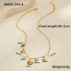 Beach Conch Flower Necklace Stainless Steel 18K Gold Plated Animal Zodiac Geometric Bow Pattern Fashion Ol Style