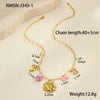 Beach Conch Flower Necklace Stainless Steel 18K Gold Plated Animal Zodiac Geometric Bow Pattern Fashion Ol Style