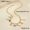 Beach Conch Flower Necklace Stainless Steel 18K Gold Plated Animal Zodiac Geometric Bow Pattern Fashion Ol Style