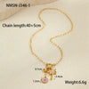 Beach Conch Flower Necklace Stainless Steel 18K Gold Plated Animal Zodiac Geometric Bow Pattern Fashion Ol Style