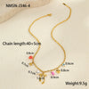 Beach Conch Flower Necklace Stainless Steel 18K Gold Plated Animal Zodiac Geometric Bow Pattern Fashion Ol Style