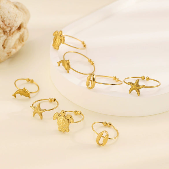 Beach Foot Rings Stainless Steel Animal Style