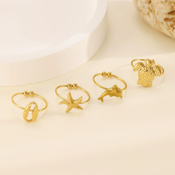 Beach Foot Rings Stainless Steel Animal Style