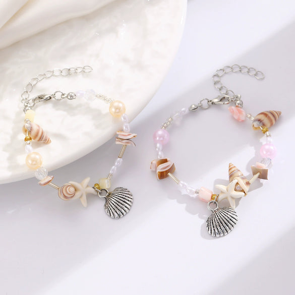 Beach Marine Bracelet Zinc Alloy Animal Zodiac Mixed Gemstone Setting Electroplating For Women