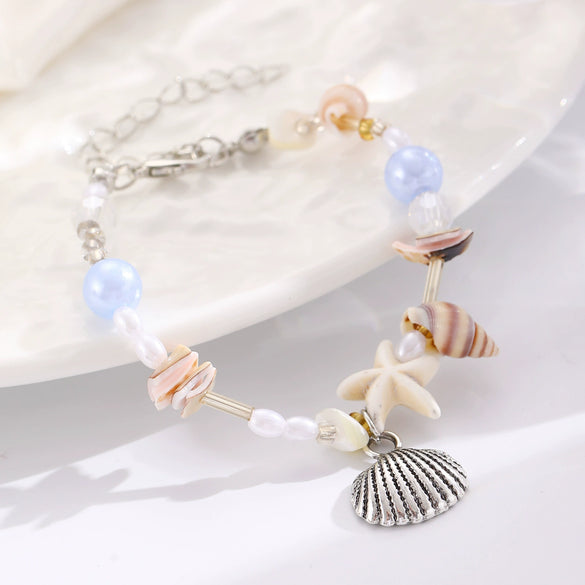 Beach Marine Bracelet Zinc Alloy Animal Zodiac Mixed Gemstone Setting Electroplating For Women