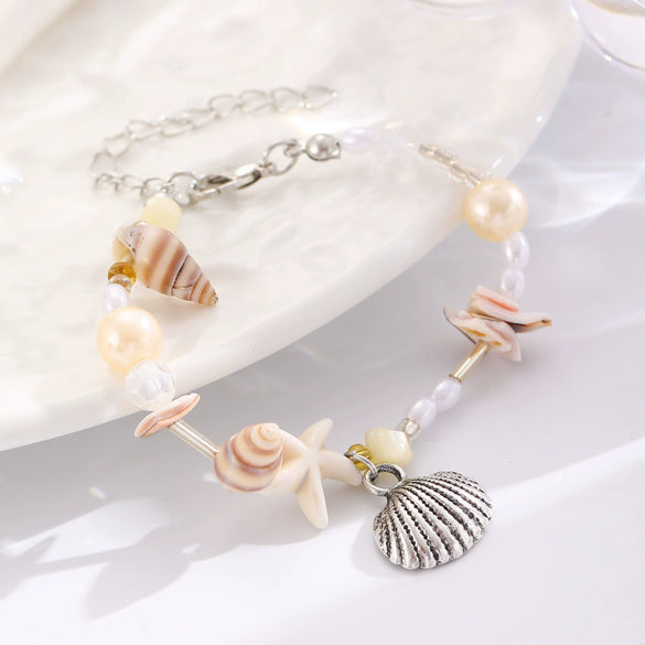 Beach Marine Bracelet Zinc Alloy Animal Zodiac Mixed Gemstone Setting Electroplating For Women