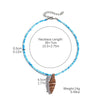 Beach Ocean Style Fishtail Shell Pendant Necklace With Beads Polish Finished Women's Jewelry