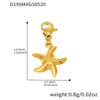 Beach Shell Starfish Diy Bracelet Stainless Steel Geometric Electroplated Jewelry For Women