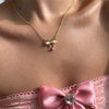Beach Starfish And Conch Pendant Necklace Copper Electroplated 18K Gold Color Geometric Style For Women