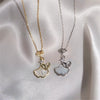 Beach Starfish And Conch Pendant Necklace Copper Electroplated 18K Gold Color Geometric Style For Women