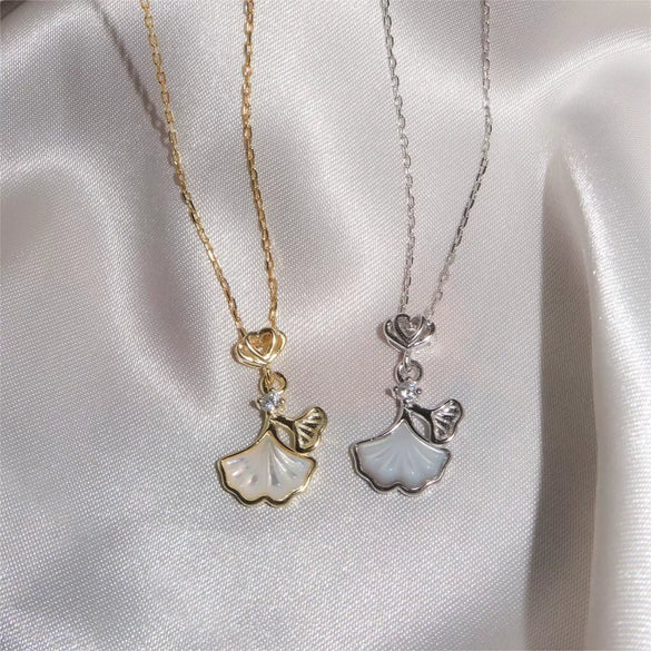 Beach Starfish And Conch Pendant Necklace Copper Electroplated 18K Gold Color Geometric Style For Women