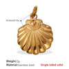 Beach Starfish Conch Pendant Necklace 316L Stainless Steel 18K Gold Plated Eight Eyes Pattern