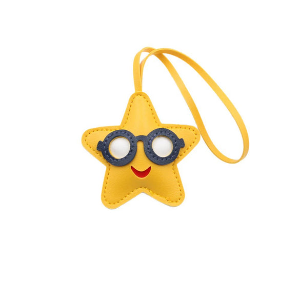 Beach Sunglasses Cool Star Lanyard Artificial Leather Pendant With Little Bear Pig Small Animal Pattern Electroplated Luggage Clothing Accessories Pendant Matching Accessories
