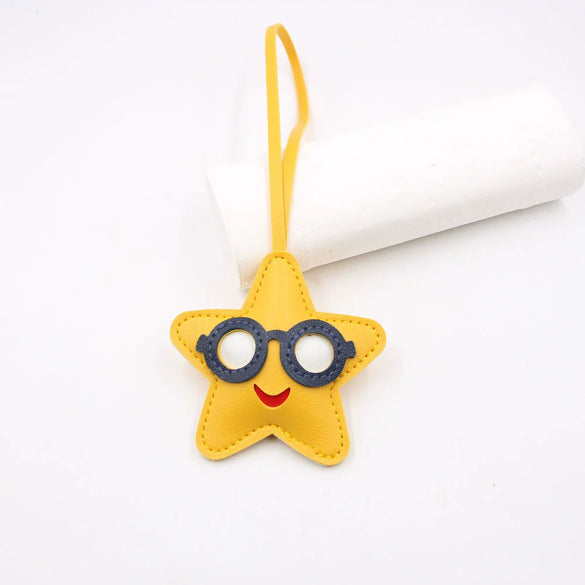 Beach Sunglasses Cool Star Lanyard Artificial Leather Pendant With Little Bear Pig Small Animal Pattern Electroplated Luggage Clothing Accessories Pendant Matching Accessories