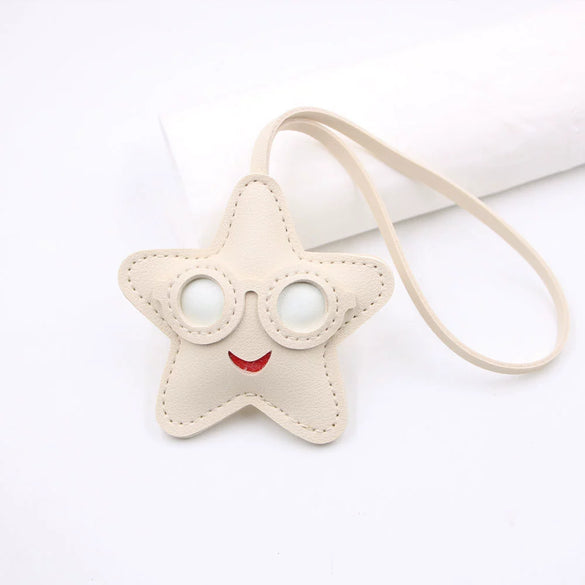 Beach Sunglasses Cool Star Lanyard Artificial Leather Pendant With Little Bear Pig Small Animal Pattern Electroplated Luggage Clothing Accessories Pendant Matching Accessories