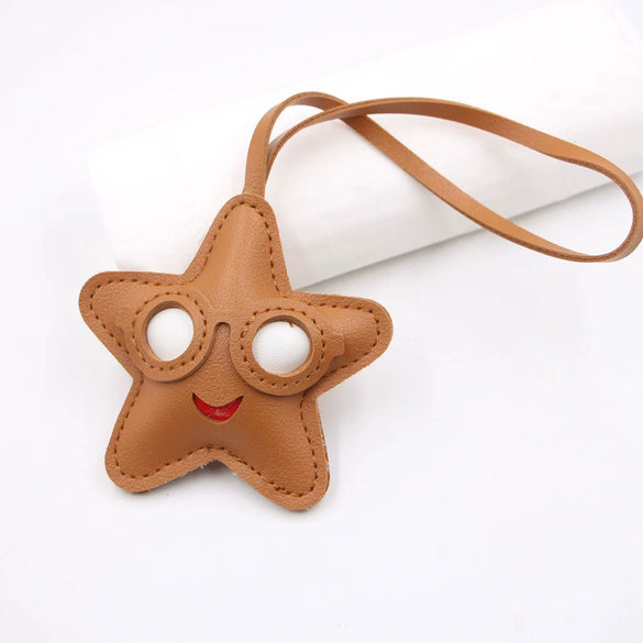 Beach Sunglasses Cool Star Lanyard Artificial Leather Pendant With Little Bear Pig Small Animal Pattern Electroplated Luggage Clothing Accessories Pendant Matching Accessories