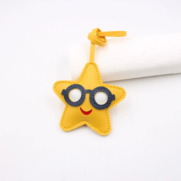 Beach Sunglasses Cool Star Lanyard Artificial Leather Pendant With Little Bear Pig Small Animal Pattern Electroplated Luggage Clothing Accessories Pendant Matching Accessories