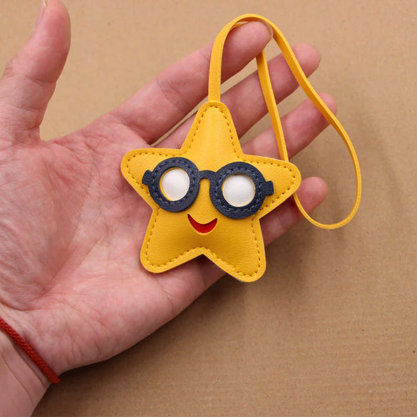Beach Sunglasses Cool Star Lanyard Artificial Leather Pendant With Little Bear Pig Small Animal Pattern Electroplated Luggage Clothing Accessories Pendant Matching Accessories