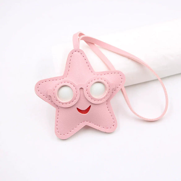 Beach Sunglasses Cool Star Lanyard Artificial Leather Pendant With Little Bear Pig Small Animal Pattern Electroplated Luggage Clothing Accessories Pendant Matching Accessories