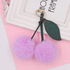 Beach Sweet Cherry Imitate Rex Rabbit Fur Alloy Women'S Keychain