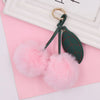 Beach Sweet Cherry Imitate Rex Rabbit Fur Alloy Women'S Keychain