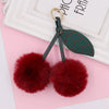 Beach Sweet Cherry Imitate Rex Rabbit Fur Alloy Women'S Keychain