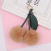 Beach Sweet Cherry Imitate Rex Rabbit Fur Alloy Women'S Keychain