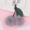 Beach Sweet Cherry Imitate Rex Rabbit Fur Alloy Women'S Keychain