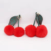 Beach Sweet Cherry Imitate Rex Rabbit Fur Alloy Women'S Keychain