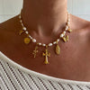 Beach Wind Shell Stainless Steel And Titanium Steel Necklace With Starfish For Women Electroplated