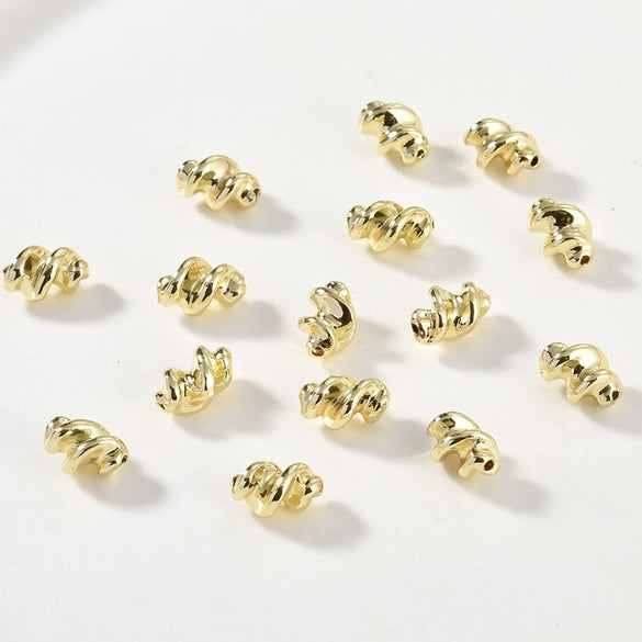 Bead Diy Hand Beaded Material Accessories Copper Electroplating Hemp Pattern